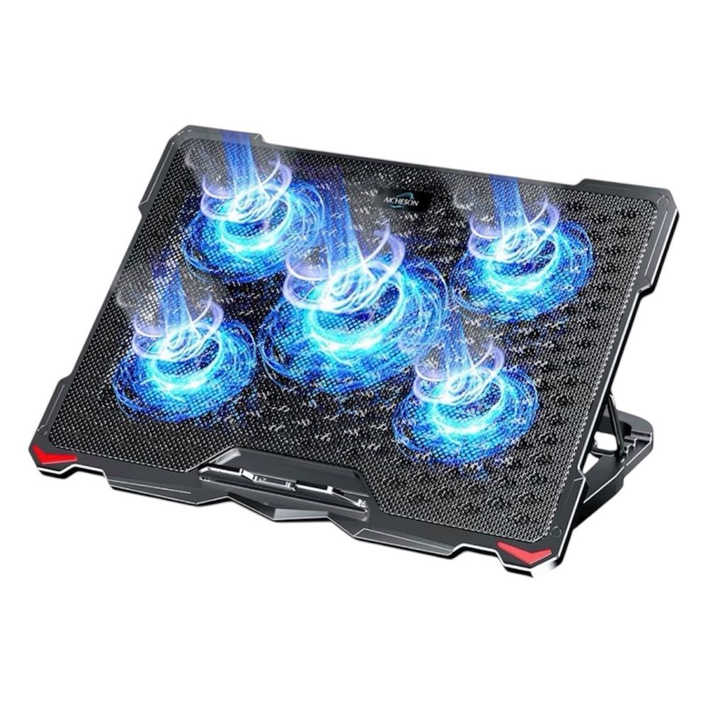 NIB AICHESON Laptop Cooling Pad 5 Fans 17.3” Ergonomic Stand